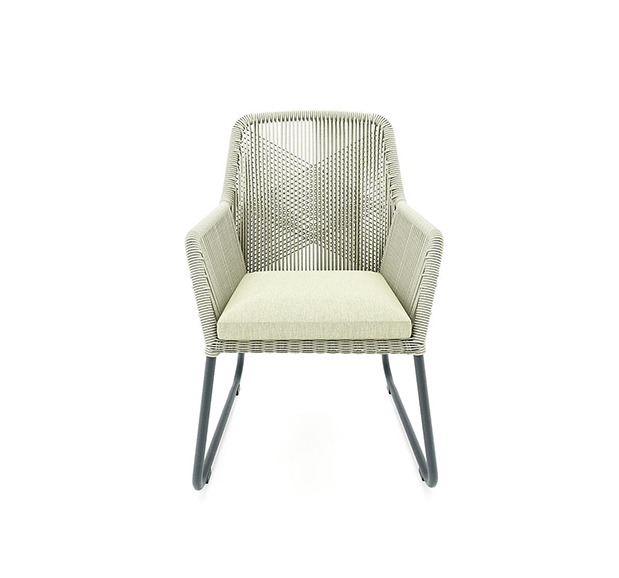 Gartenstuhl Allanis mit Armlehnen in light green